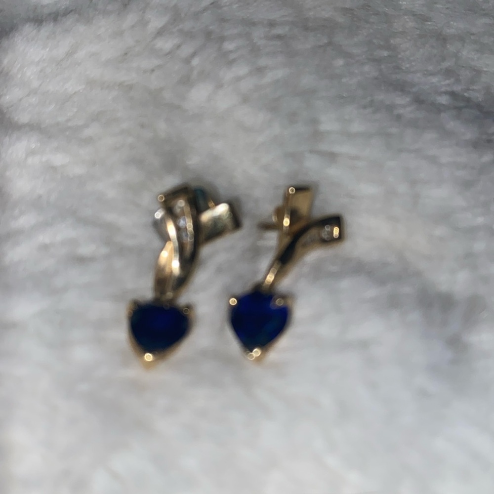 NEW!! Hearts Charms Enamel Dangling Gold Plated Hoop Earrings